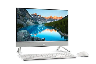 A Dell 24 All in one non touch desktop computer and a Dell wireless keyboard and mouse.
