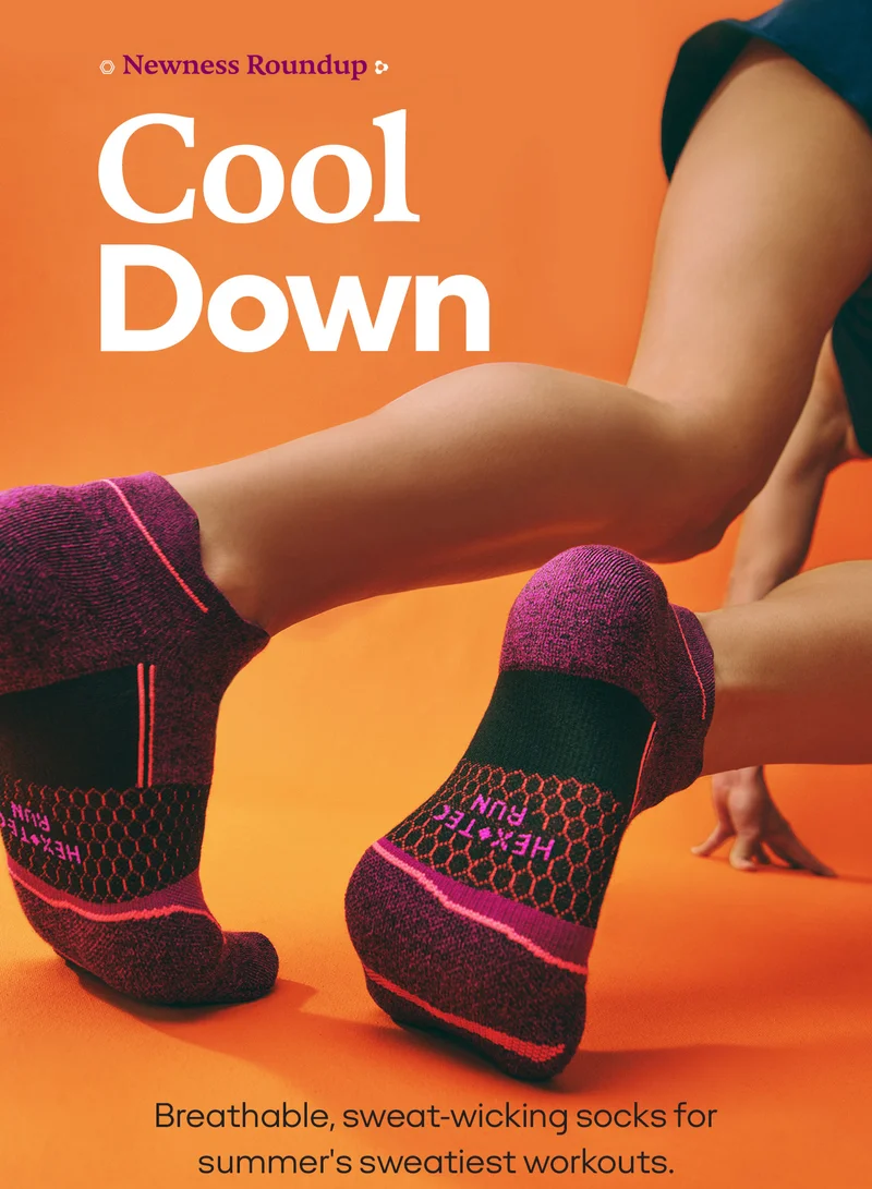 Newness Roundup | Cool Down | Breathable, sweat-wicking socks for summer's sweatiest workouts.