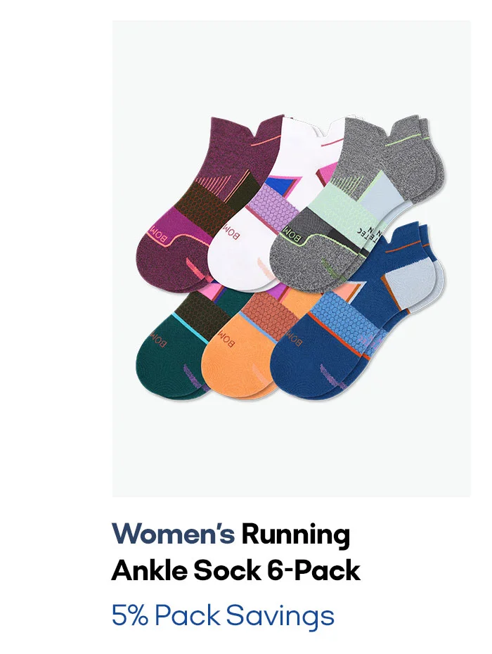Women's Running Ankle Sock 6-Pack 5% Pack Savings