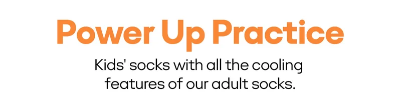 Power Up Practice | Kids' socks with all the cooling features of our adult socks.
