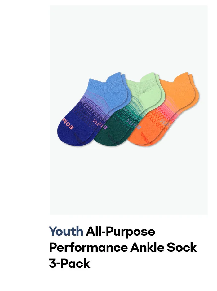 Youth All-Purpose Performance Ankle Sock 3-Pack