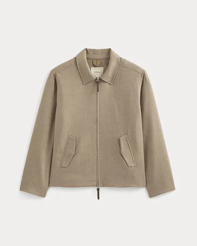 Image | Tailored Zip Jacket | Light Taupe