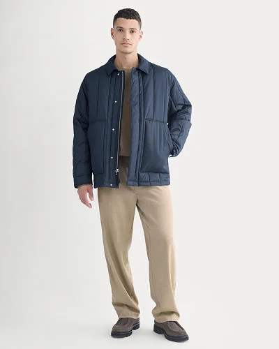Image | ReNew Vertical-Quilted Jacket | Navy