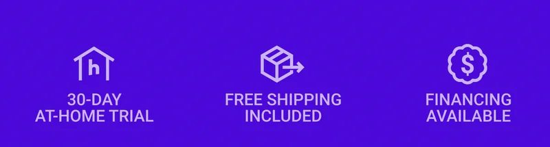 30-day at-home trial. Free shipping included. Financing available.