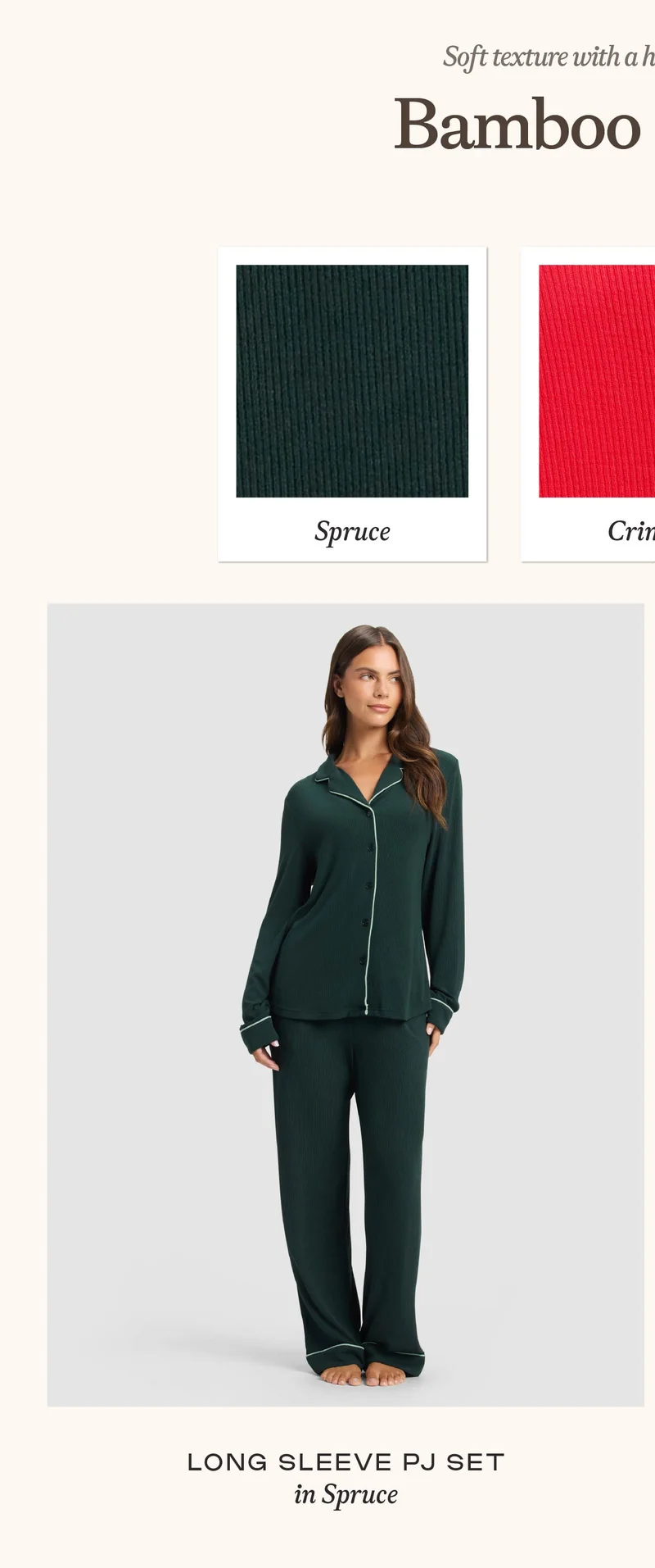 Shop Long Sleeve Rib Knit PJ Set