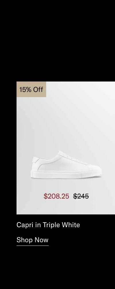Capri in Triple White 15% off-Shop Now