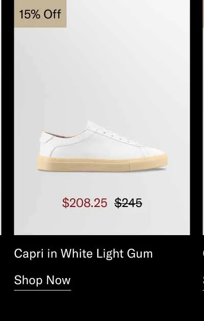 Capri in White Light Gum 15% off-Shop Now