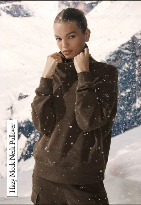 HAZY MOCK NECK PULLOVER