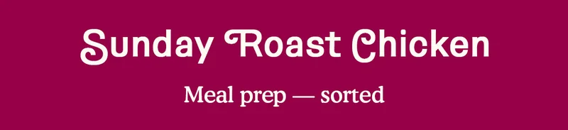 Sunday Roast Chicken