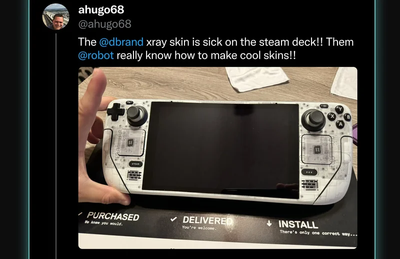 ahugo68 on Twitter: "The dbrand X-Ray skin is sick on the Steam Deck! Them robots really know how to make cool skins!"