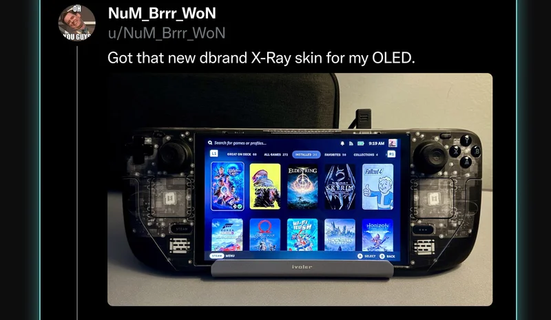 NuM_Brrr_WoN on Reddit: "Got that new dbrand X-Ray skin for my OLED."
