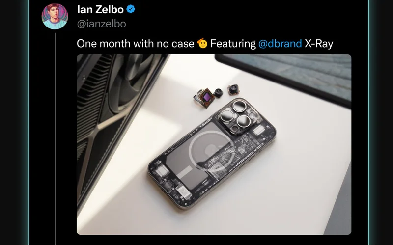 Ian Zelbo on Twitter: "One month with no case. Featuring dbrand X-Ray."
