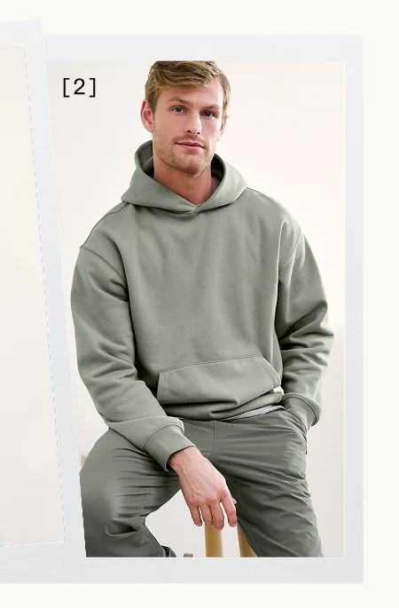 LuxeFleece Classic Men's Hoodie in Grey Sage
