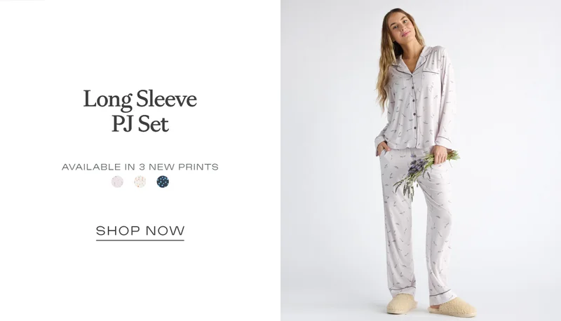 Long Sleeve PJ Set In 3 new prints