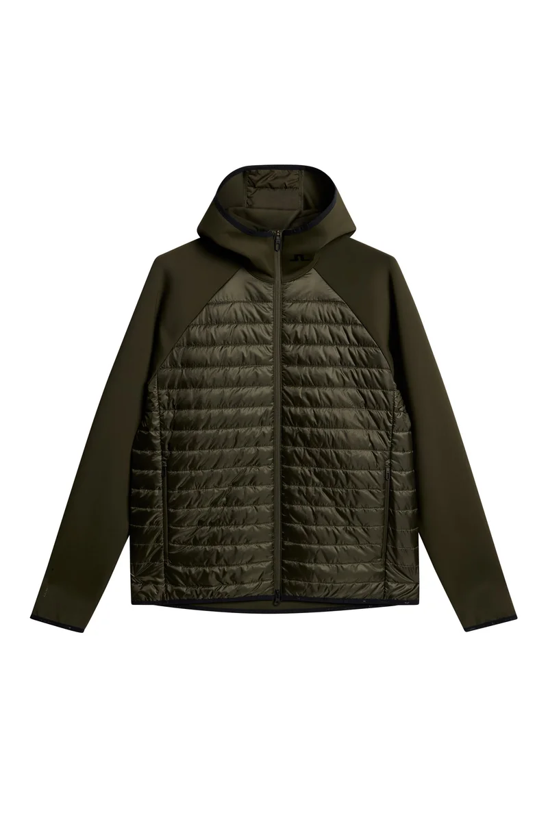 Image of Hayden Quilt Hybrid Hood / Forest Green