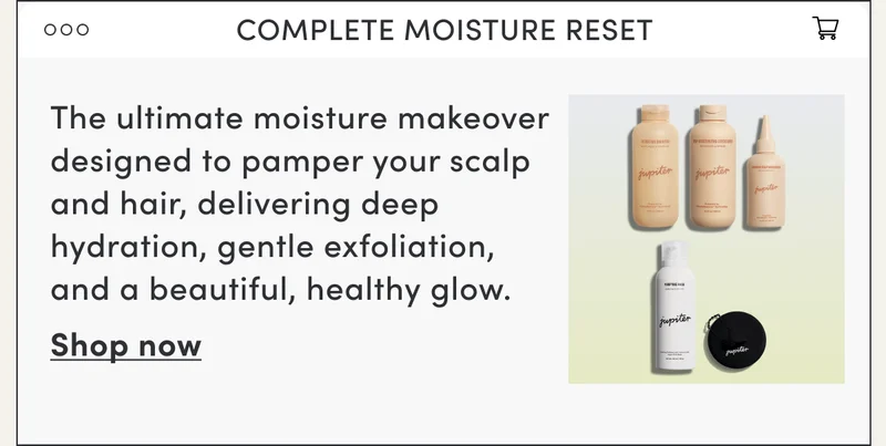 Complete Moisture Reset | The ultimate moisture makeover designed to pamper your scalp and hair, delivering deep hydration, gentle exfoliation, and a beautiful, healthy glow. | Shop now