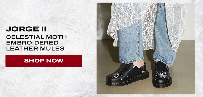 Jorge II Celestial Moth Embroidered Leather Mules
