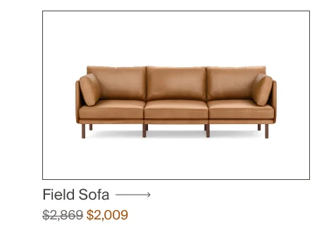 Field Leather 3-Piece Sofa