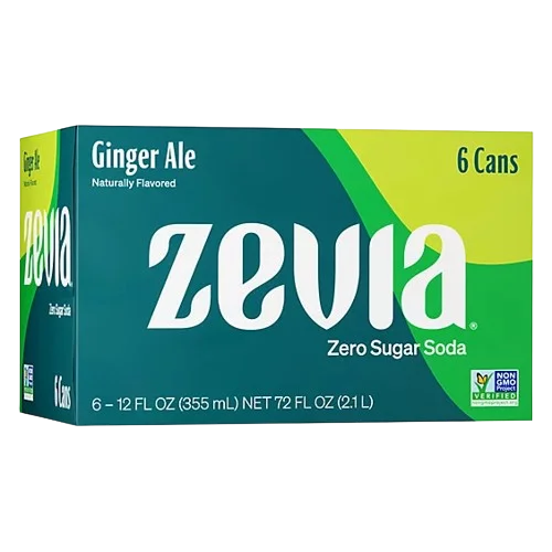 Image of Zevia Ginger Ale Zero Sugar Soda (6 Pack)