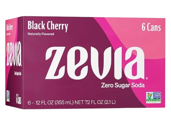 Image of Zevia Black Cherry Zero Sugar Soda (6 Pack)