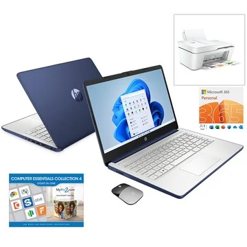 HP 14" Touch Laptop, Intel 128GB Storage w/ MS365 & HP Printer