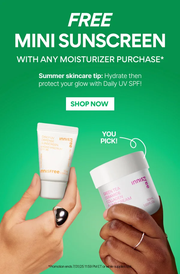 FREE MINI SPF W/ ANY MOISTURIZER PURCHASE