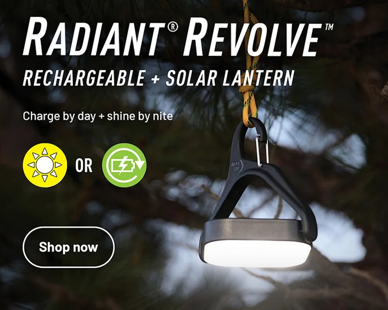 Radiant® Revolve™ Rechargeable + Solar Lantern