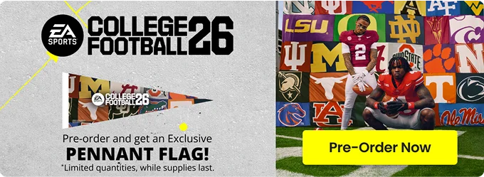 College Football 26 | Pre-order and get an exclusive PENNANT FLAG! | Pre-Order Now