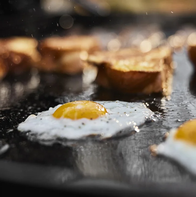 image of Food-safe oils create an easy-release surface that you can cook on right away.