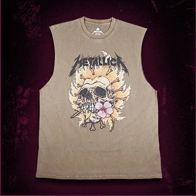 Burning Flower Sleeveless Shirt