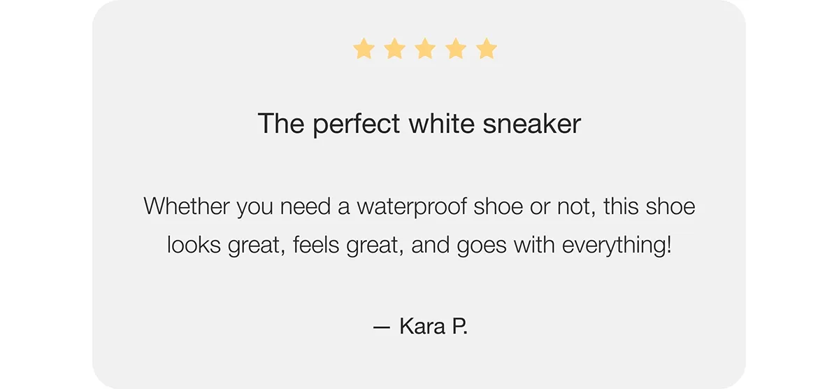 GIF of five star reviews for the Stormburst High Top.