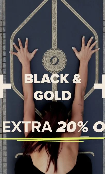Black & Gold Yoga Mat