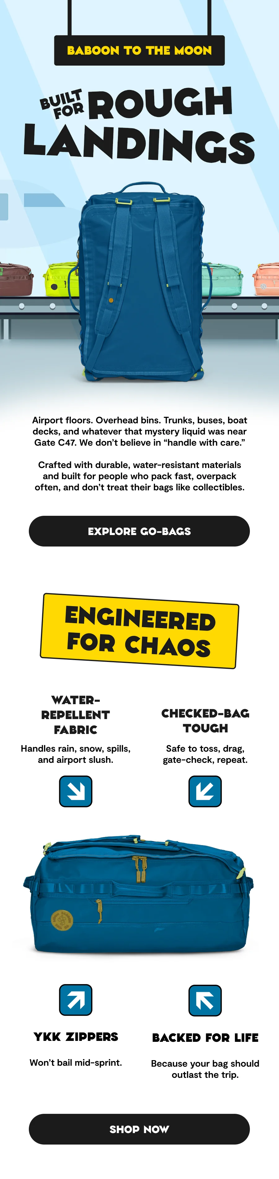 Go-Bags Built For Rough Landings