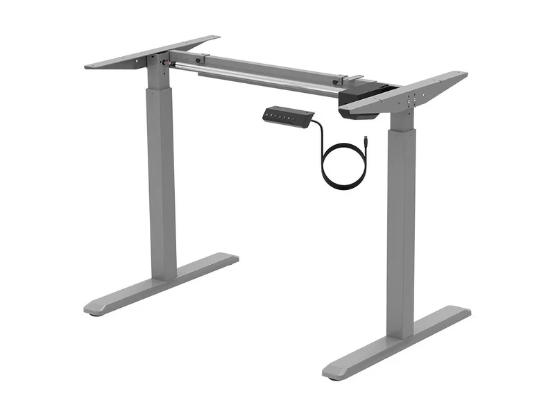 Sit-Stand Single Motor&nbsp;Desk Frame, Electric, Gray