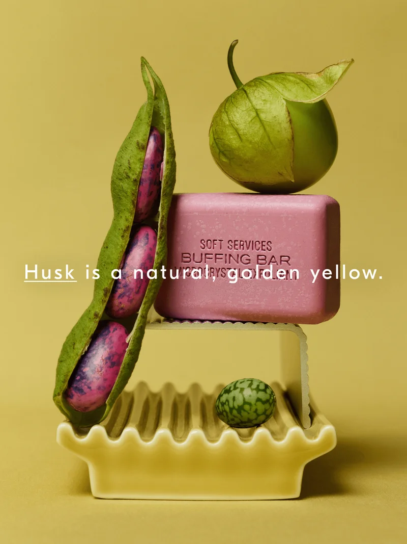 Husk is a natural, golden yellow.