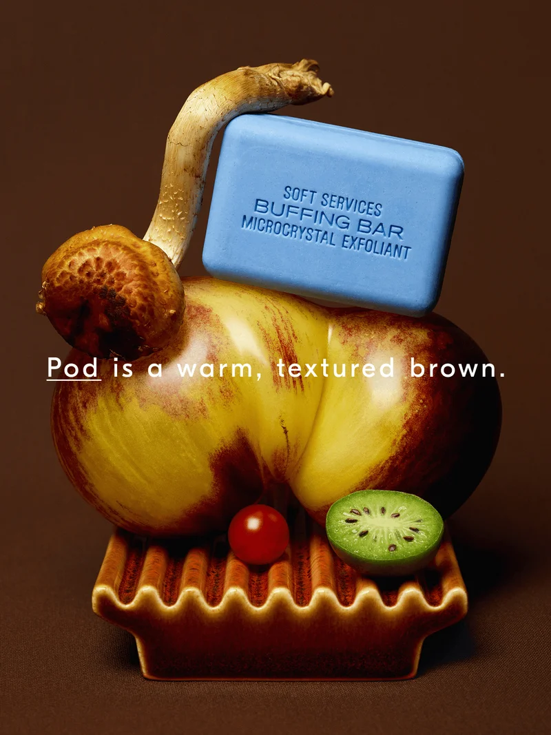 Pod is a warm, textured brown.