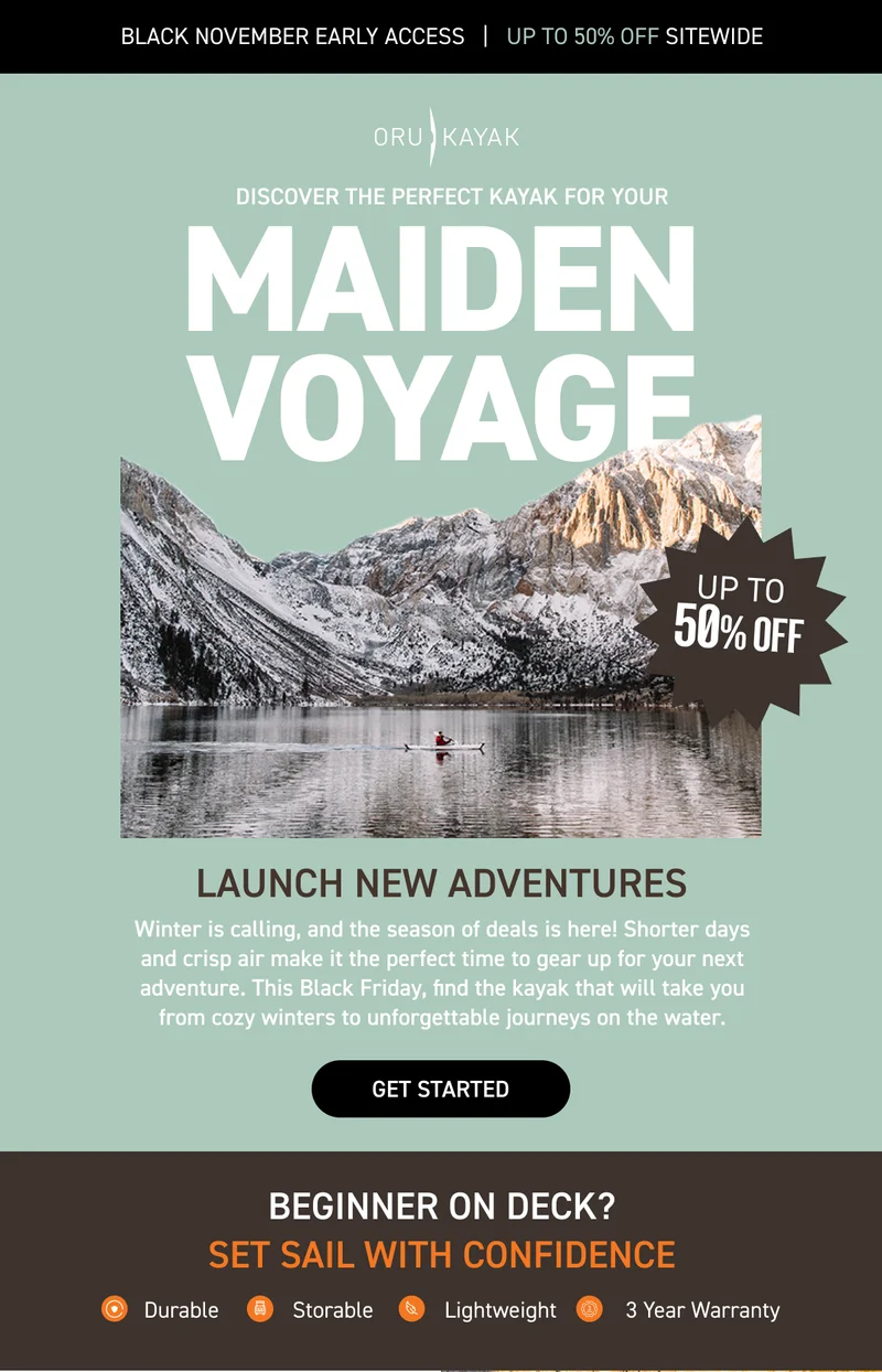 BLACK FRIDAY EARLY ACCESS: LAUNCH YOUR MAIDEN VOYAGE! SAVE UP TO 50% OFF SITEWIDE BLACK FRIDAY EARLY ACCESS: LAUNCH YOUR MAIDEN VOYAGE! SAVE UP TO 50% OFF SITEWIDE