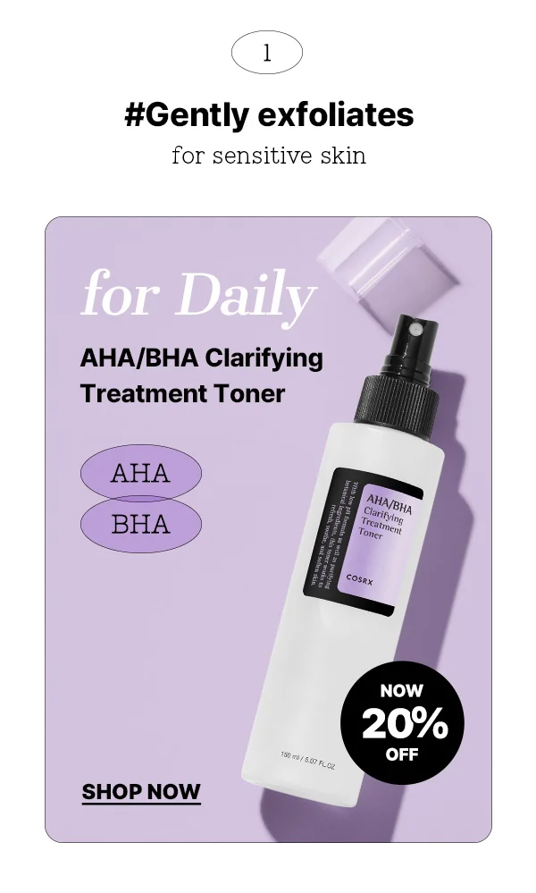 #Gently exfoliates, AHA/BHA Toner. NOW SAVE 20%