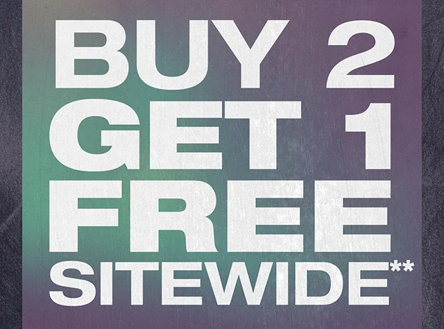 Hours Left! Buy 2 Get 1 Free Sitewide. Not combinable with other offers. Shop Now