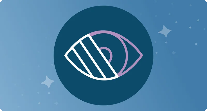 Image of accesibility icon in a circle on blue background