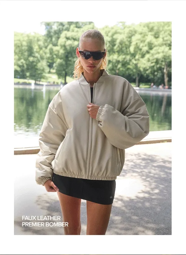 Faux Leather Premier Bomber