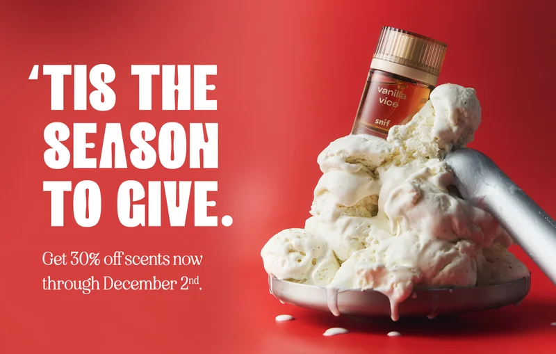 'Tis the season to give. Get 30% off scents now through December 2nd.