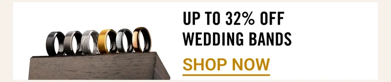 Up to 32% OFF Wedding Bands