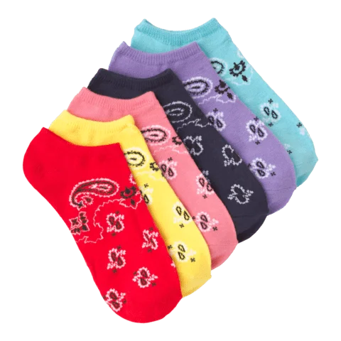 Image of Women's Bandanna No Show 6 Pair Pack