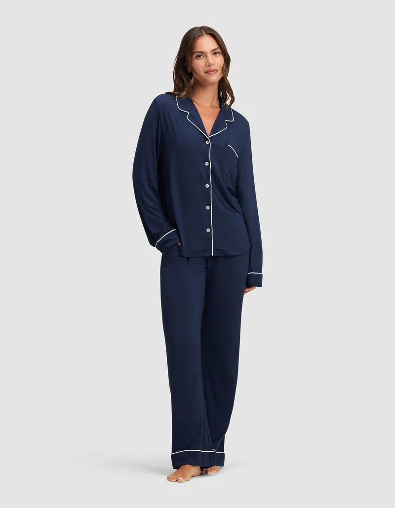 Image of Women's Bamboo Stretch-Knit Long Sleeve Pajama Set
