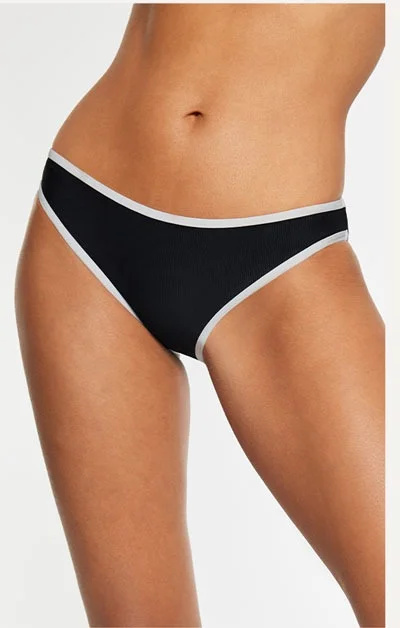 Bikini Bottom - Ribbed Jet