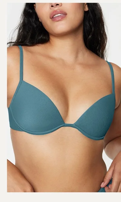 Scoop Underwire Bikini Top - Ribbed Isle