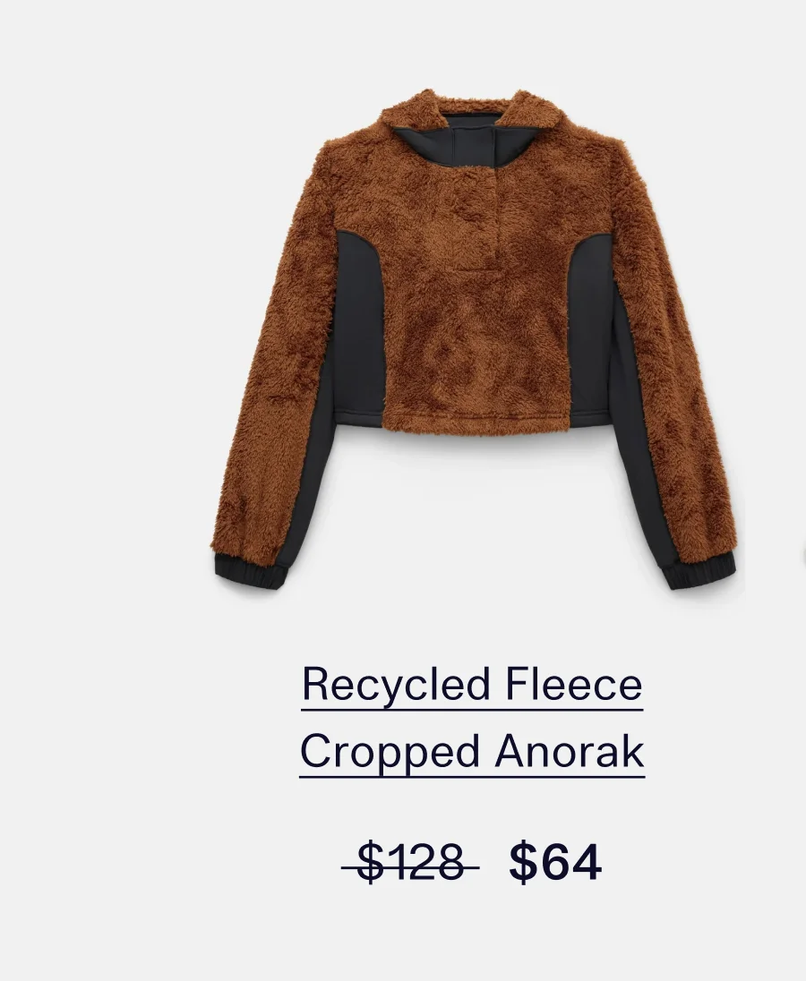 Recycled Fleece Cropped Anorak