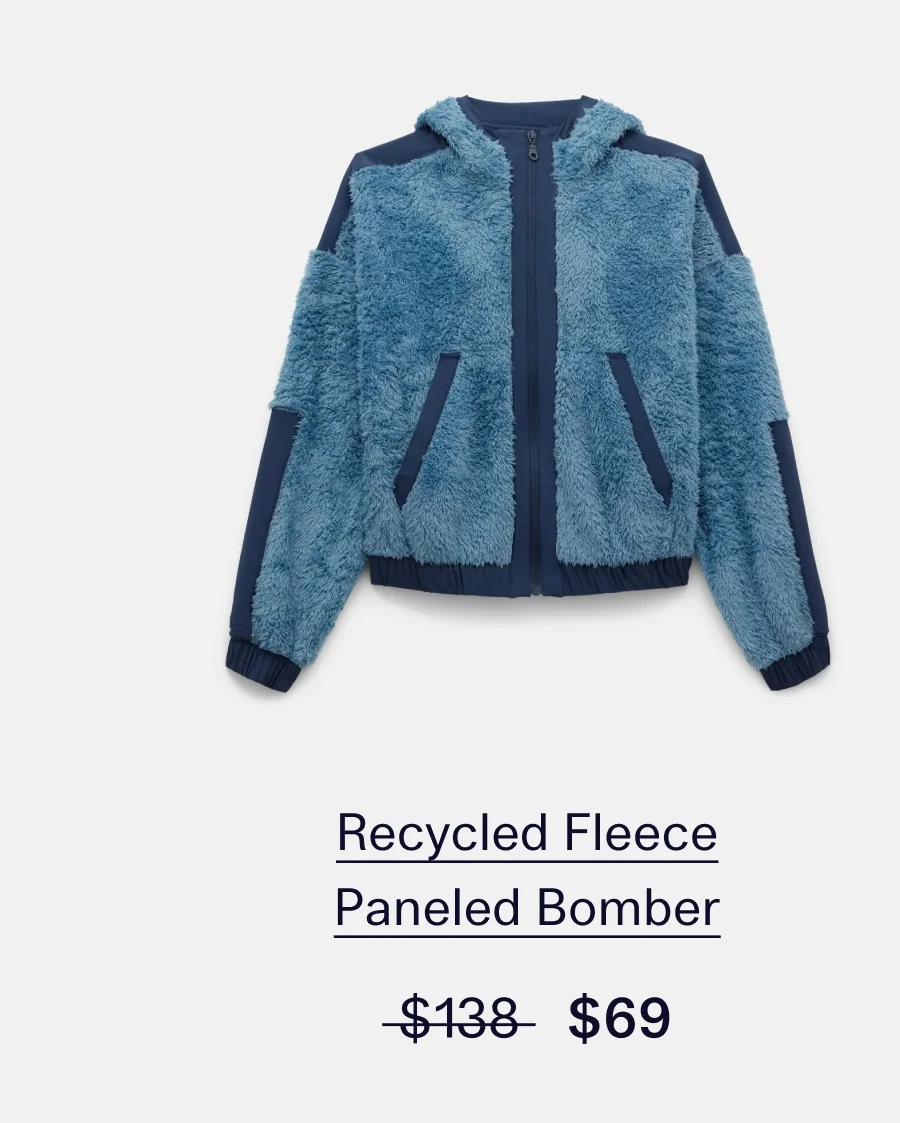 Recycled Fleece Paneled Bomber