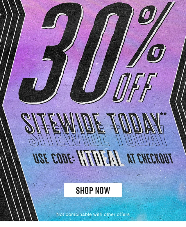 Flash Sale 30% Off Sitewide Today Use Code discount code at Checkout Not Combinable with Other Offers Shop Now